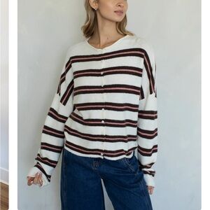 Things between piper striped cardigan sweater